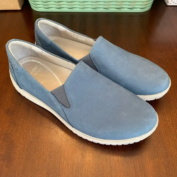 Dansko Laraine Slip On Sneaker (Women) - Blue Waterproof Nubuck - Picture 2 of 10